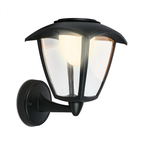 Nástěnná - BRI 3929015 LED nabíjecí nástěnné svítidlo, venkovní, retro, dotykový vypínač, vyměnitelné baterie, vč. USB-C kabelu, stmívatelné, IP44, černá - BRILONER - foto 1