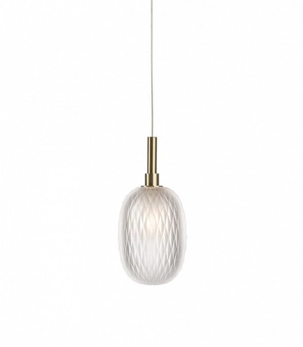 Subtilní - BOMMA 1/45/95185/B/04B12/140/BBR/2,5 Závěsné svítidlo Metamorphosis malé bez baldachýnu / čiré sklo / kartáč.zlatá / 2,5m kabel - BOMMA - foto 1