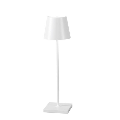 Na stůl - FAN LED-DRINK-BCO Nabíjecí venkovní stolní svítidlo DRINK bílá, kov, LED 2,2 W, 190 lm, 3000 K, stmívatelné, IP54, 36 x 11 cm - FANEUROPE - foto 1