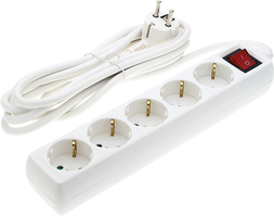 Zásuvky a adaptéry - 5 zásuvek + tlačítko ON/OFF