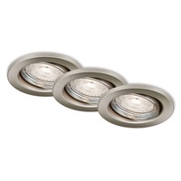 Kruhová - BRILO 7050-032 3ks sada LED vestavná svítidla, pr. 8,6 cm, 5 W, 460 lm, matný nikl - BRILO