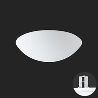 Koupelnová - OS AUR68099 AURA V10 stropní/nástěnné skleněné polovestavné svítidlo bílá IP44 3000 K 14W LED nouzové kombinované 3 h (původní kód OS 68099) - OSMONT