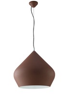 Kruhová - FAN I-THOLOS-S52 BRO Závěsné svítidlo THOLOS bronzo/bílá, 1xE27, 52 x 201 cm - FANEUROPE