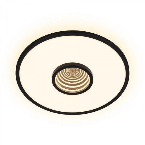 Kruhová - BRI 3847015 Toro LED stropní svítidlo, tunelový efekt, přímé a nepřímé osvětlení, černá, 42cm kruhové - BRILONER - foto 1
