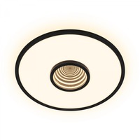 Kruhová - BRI 3847015 Toro LED stropní svítidlo, tunelový efekt, přímé a nepřímé osvětlení, černá, 42cm kruhové - BRILONER