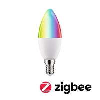 E14 - P 29146 Standard 230V Smart Home Zigbee 3.0 LED svíčka E14 5W RGBW+ stmívatelné mat - PAULMANN