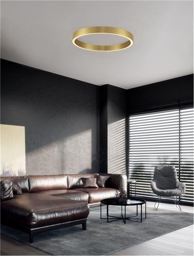 Kruhová - NV 9558650 Stropní svítidlo STING LED stropní svítidlo hliník a akryl bronz Epistar SMD2835 50W 3000K Eaglerise TRIAC driver D80 H7.8 120st. IP20 stmívatelné - NOVA LUCE - foto 1