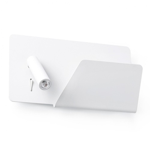 S ramenem - FARO 62122 SUAU USB nástěnná lampa, bílá, se čtecí LED lampičkou - FARO - foto 1