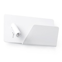 S ramenem - FARO 62122 SUAU USB nástěnná lampa, bílá, se čtecí LED lampičkou - FARO