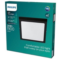 Hranatá - PH 8719514328822 LED Stropní přisazené svítidlo Philips Magneos 8719514328822 20W 1900lm 2700K IP20 28,5cm hranaté černé - PHILIPS (929002661731)
