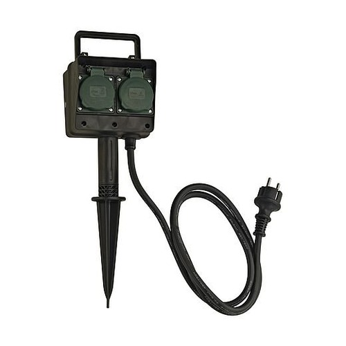 Příslušenství - LA 227001 Čtyřnásobné zahradní zásuvky s 1,4m kabelem IP44 - BIG WHITE (SLV) - foto 1