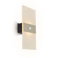 Nepřímé osvětlení - BRI 3888012 Aura nástěnné svítidlo - 2,5W, 100lm, nabíjecí, LED, s pohybové čidlo, matný nikl - BRILONER