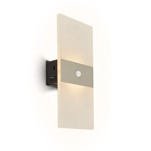 Nepřímé osvětlení - BRI 3888012 Aura nástěnné svítidlo - 2,5W, 100lm, nabíjecí, LED, s pohybové čidlo, matný nikl - BRILONER - foto 1