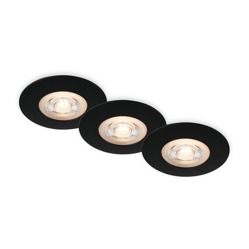 Kruhová - BRI 7044-035 LED vestavná svítidla, pr.9 cm, 3x LED, 5 W, 480 lm, černá - BRILONER - foto 1