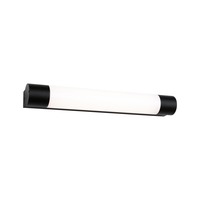 K zrcadlu - P 71213 Selection Bathroom LED svítidlo k zrcadlu Orgon zásuvka IP44 3000K 230V 7,5W černá - PAULMANN