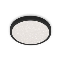 Kruhová - BRILO 3071015 LED stropní svítidlo hvězdné nebe, pr. 38 cm, 24 W, 3000 lm, černá (starý kód: BRILO 3071-015) - BRILO