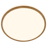 Kruhová - BRI 3870014 Acorus W stropní svítidlo pr.28 cm - 12W, 1200lm, LED, IP44, teplá bílá, bílé/dřevo - BRILONER
