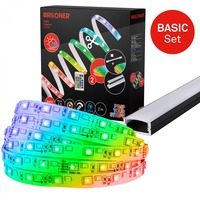Dekorační - BRI 2166192 BRILONER Pimp Your Stripe startovací sada LED pásek 2m, IP44 venkovní, RGB+W, dálkový ovladač 2166192