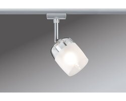 Svítidla - P 95338 URail spot Blossom matný chrom čiré / satin sklo max. 10W G9 - PAULMANN