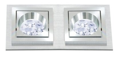 Hranatá - BPM 3067LED2.D40.3K Vestavné svítidlo Aluminio Plata kartáč.hliník 2x 7W LED 230V - BPM
