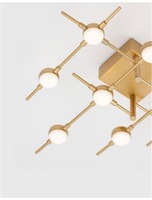 Hranatá - NV 9180610 Stropní svítidlo ATOMO zlatý kov a akryl LED 10 x 2.4W 230V 3000K IP20 stmívatelné - NOVA LUCE
