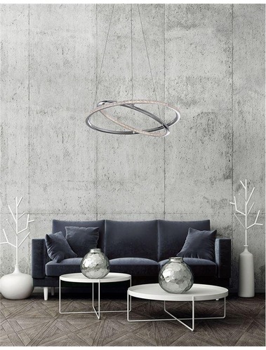 Kruhová - NV 8107402 Závěsné svítidlo LIVORNO chromovaný hliník a akryl nastavitelné LED 29W 230V 3000K IP20 - NOVA LUCE - foto 1