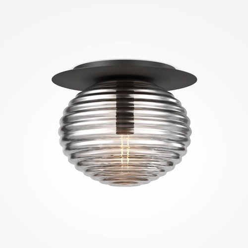 Dekorativní - M MOD268CL-01B Stropní svítidlo Reels E27 60W černá kov průhledné sklo - MAYTONI - foto 1