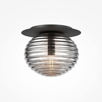 Dekorativní - M MOD268CL-01B Stropní svítidlo Reels E27 60W černá kov průhledné sklo - MAYTONI