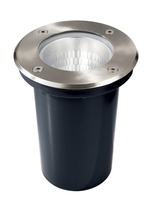 Zapuštěná - IMPR 730476 Deko-Light zemní svítidlo Phakt kulaté 220V E27 9W stříbrná