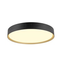Kruhová - LA 1008924 DECONA 42 CL, PHASE, povrchové stropní svítidlo, kulaté, 3000/4000K, 23 W, černá / zlatá - BIG WHITE (SLV)