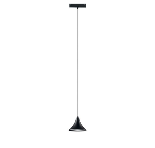 Lištové INTEC 48V - FAN DAVINCI-S15M Závěsné svítidlo systému 48 V - Davinci Cymbal, černé, LED, 8 W, 780 lm, 4000 K, 15 x 150cm - FANEUROPE - foto 1