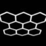 Garážové HEXAGONY - LED stropní osvětlení 8 HEXAGON, 280W, 33600 Lm, 6000 K, OP16803 - foto 4