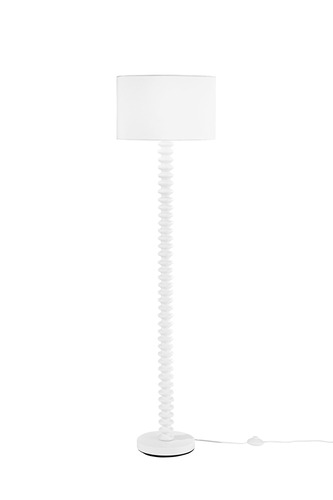 Stojací lampy - FAN I-SULTAN-PT-BCO Stojací lampa Sultan (bílá + samet) kov + samet, 1 x E27, 15 W; lampa pr. 40 x 20 cm, konstrukce 40 x 158 cm - FANEUROPE - foto 1