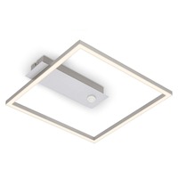 Hranatá - BRILO 3770019 LED stropní svítidlo s čidlem, 32 cm, 14W, 400lm, hliník - BRILONER