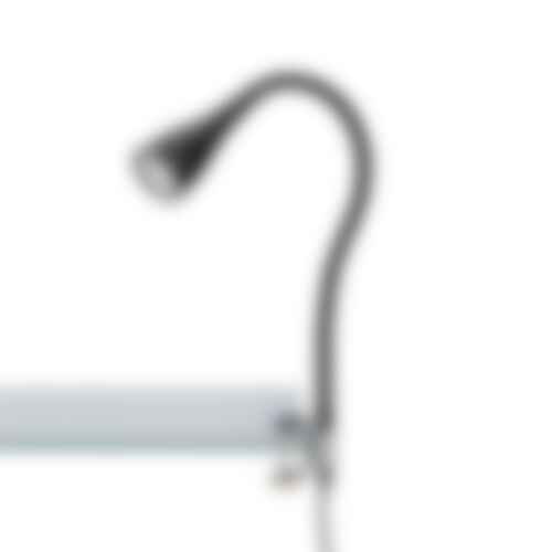 Stolní lampy s klipem - BRI 2762-015P Flexibilní svítidlo se svorkou 60 cm 1xGU10 3W 250lm černá - BRILONER - foto 1