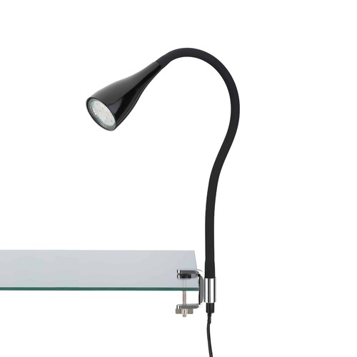 Stolní lampy s klipem - BRI 2762-015P Flexibilní svítidlo se svorkou 60 cm 1xGU10 3W 250lm černá - BRILONER - foto 1