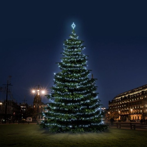 SADY na stromy - DLED TRS401 LED světelná sada na stromy vysoké 12-14m, ledová bílá - foto 1