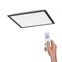 LED panely - LD 14755-18 FLAT LED panel svítidlo hranaté v černé s nastavitelou barvou světla a funkcí stmívání 2700-5000K - LEUCHTEN DIREKT / JUST LIGHT