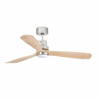 Ventilátory - FARO 33560DC LANTAU L LED, nikl/borovice, stropní ventilátor s DC motorem - FARO