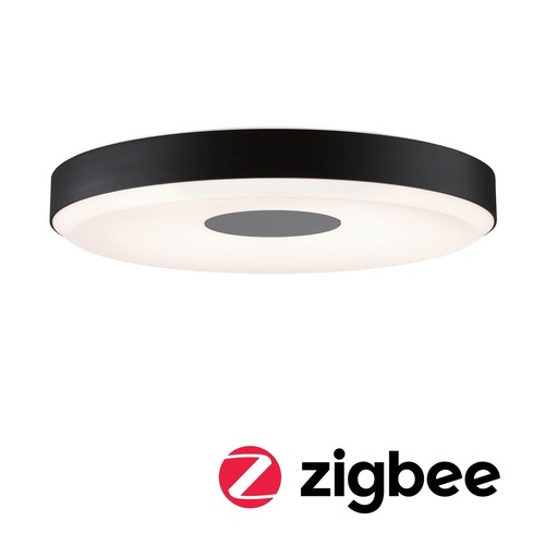 Kruhová - P 79778 LED stropní svítidlo Smart Home Zigbee Puric Pane Effect 2700K / 230V 16 / 1x1,5W stmívatelné černá/šedá - PAULMANN - foto 1
