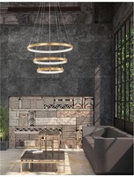 Kruhová - NV 9501430 Závěsné svítidlo LEON plátkovaný zlatý hliník a akryl nastavitelné LED 83W 230V 3000K IP20 stmívatelné - NOVA LUCE