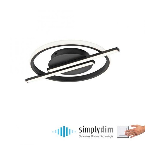 Kruhová - LD 14130-18 KORSA LED stropní svítidlo černé moderní design paměťová funkce SimplyDim 3000K - JUST LIGHT - foto 1