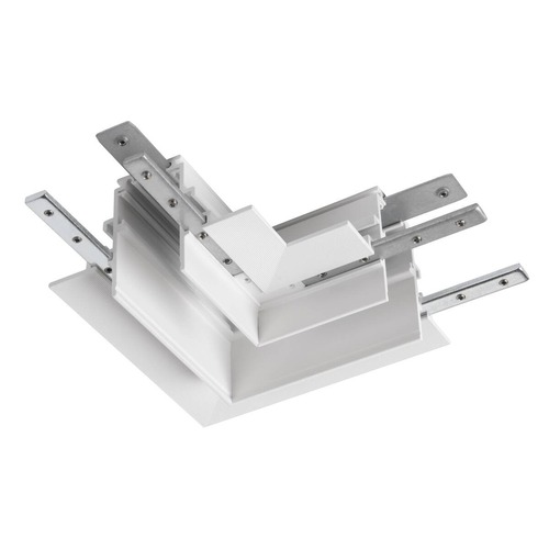 Lištové Magnetic SLV - LA 1006588 L-spojka mechanická 48 V TRACK, pro montážní lištu hlub., vlevo, bílá - BIG WHITE (SLV) - foto 1