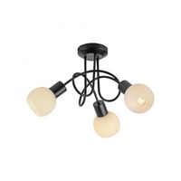 Bodová - LD 12153-18 LOKI LED stropní svítidlo černé 3 ramenné opálové sklo do obývacího pokoje 3000K - JUST LIGHT