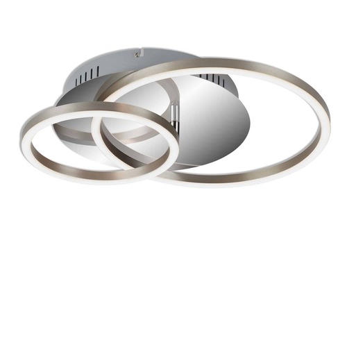 Kruhová - BRI 3222-018 LED stropní svítidlo, 39 cm, 30 W, hliník-chrom - BRILONER - foto 1