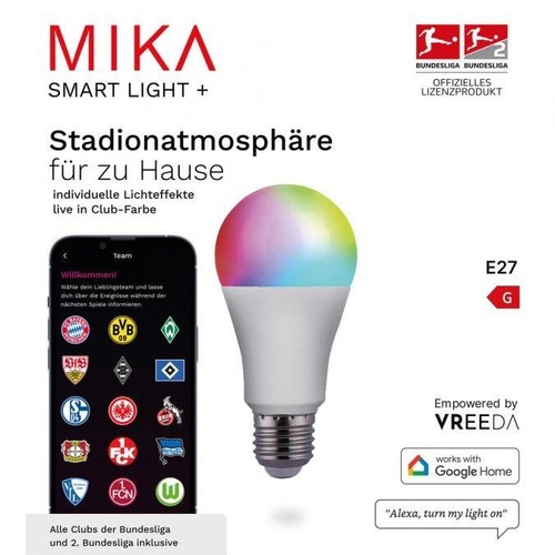 E27 - LD 08224VBL Fotbal-Licht MIKA, Smart Home, atmosféra jako na stadionu Tuya RGB/2700-5000K - JUST LIGHT - foto 1