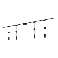 Lištové Briloner 48V - BRILO 8041045 Luxtrail lištový systém, kompletní sada, 4x LED závěsné svítidlo, černá - BRILO