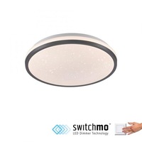 Kruhová - LD 14293-18 KYLE LED stropní svítidlo průměr 28cm černé hvězdné nebe krokově stmívatelné 3000K - JUST LIGHT