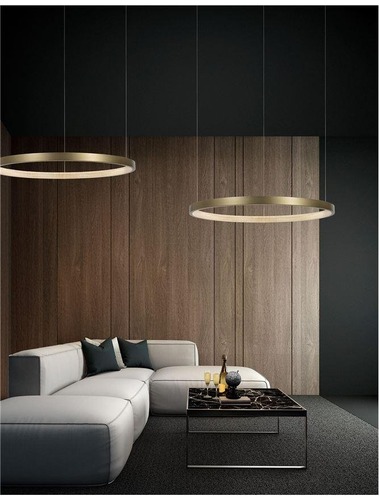Kruhová - NV 86016805 Závěsné svítidlo VEGAS antický mosazný hliník a akryl LED 35W 3000K IP20 - NOVA LUCE - foto 1