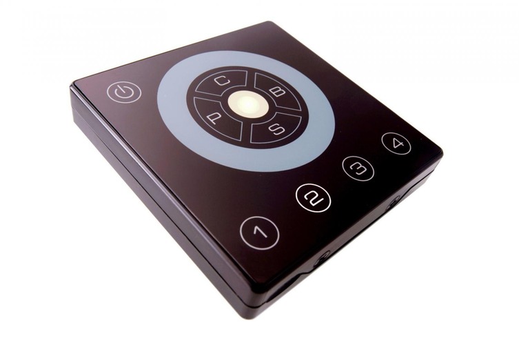 Ovladače pro vícebarevné LED pásky, RGB, RGBW - IMPR 843000 Dotykový panel - kontroler ART 4 RGBW černý 12-24V - LIGHT IMPRESSIONS - foto 1